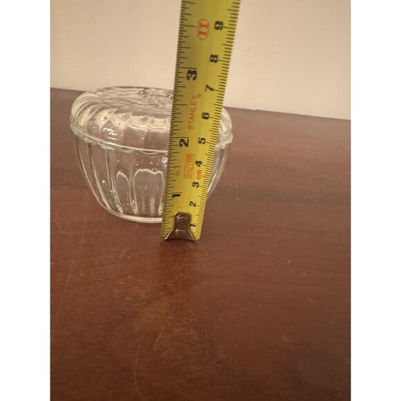 Vintage Luigi Bormioli Glass Trinket Box Powder Jar Rose Lid Floral Italy Signed - Picture 10 of 10